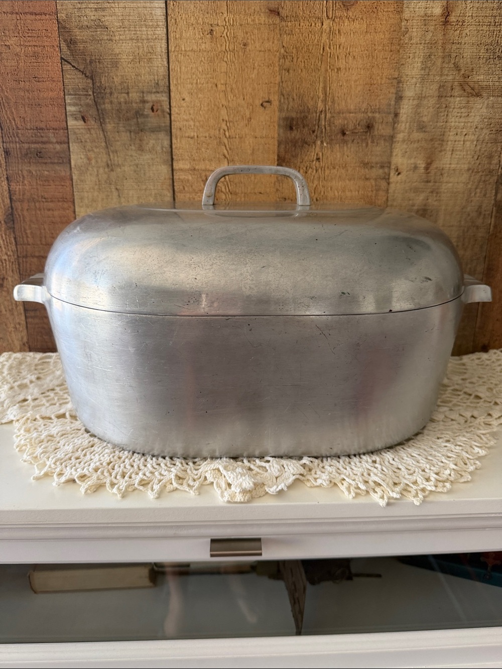 Wagner Ware Sidney-O-Magnalite 13 Qt Roaster w/ Lid & Trivet Dutch Oven 4267 M